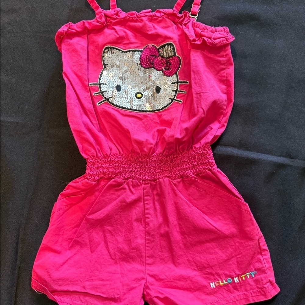 Hello Kitty Pink Kids sequin Romper